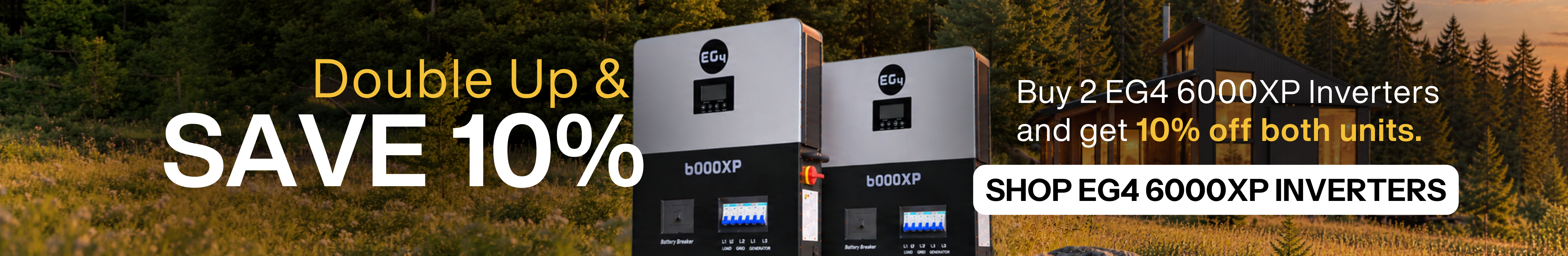 Buy 2, get 10% off the EG4 6000XP Off-Grid Inverter. Power more and save today!