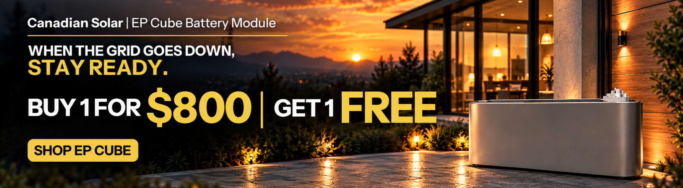 Buy one get one Canadian Solar EP Cube Battery Module for a limited time only! Shop the sale now.